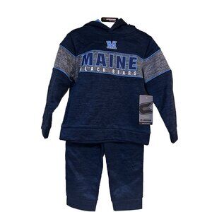 Maine Black Bears Colosseum Outfit Set Hoodie Sweatpants Toddler 3T NEW